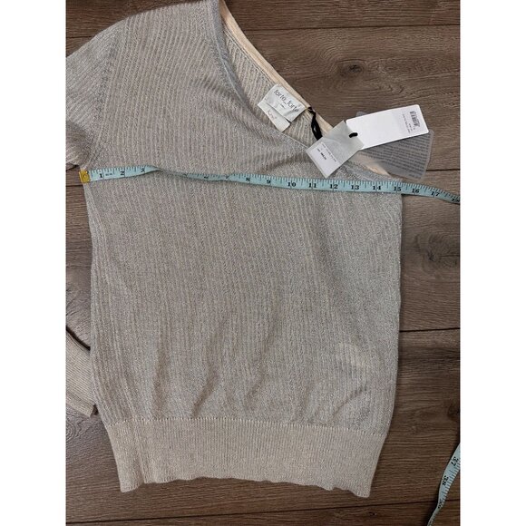Forte Forte Shiny Metal Mohair One Shoulder Jumper In Silver XS - Picture 12 of 14